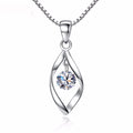 Ametra Eternal Twist – Zirconia Solitaire Pendant Necklace